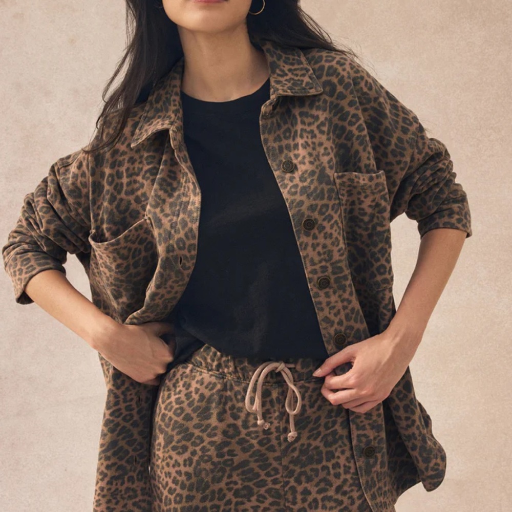 Z Supply (size L) ALL DAY KNIT LEOPARD JACKET
NWT
